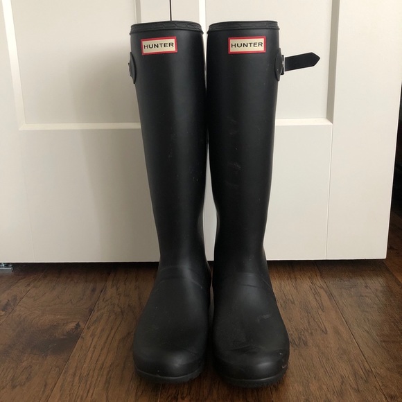 Hunter Shoes Hunter Rain Boots Matte Black Poshmark